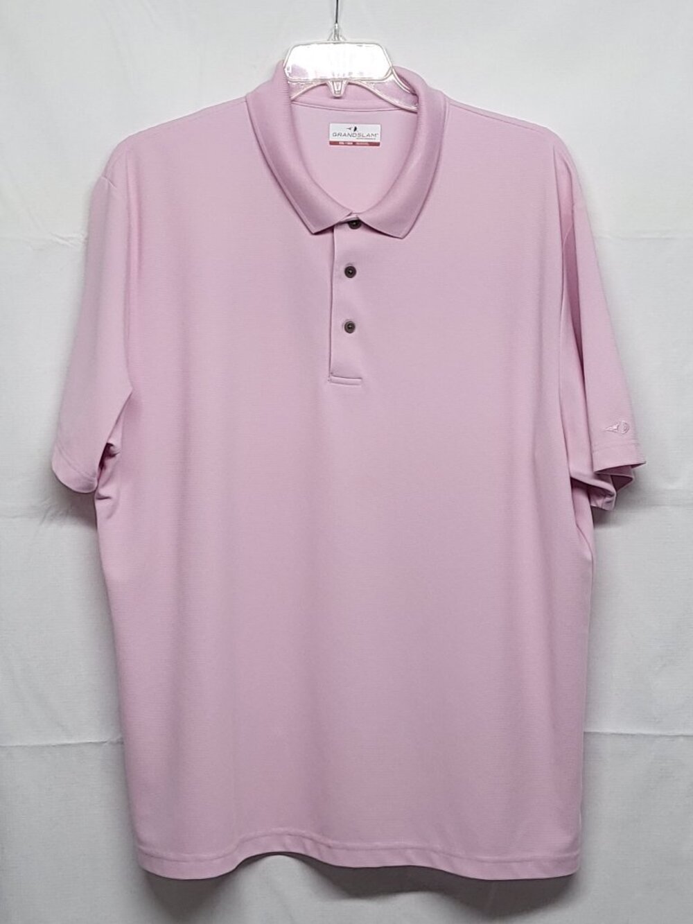 Grand Slam Performance Golf Polo Shirt Mens XXL Short Sleeve Ribbed Pink